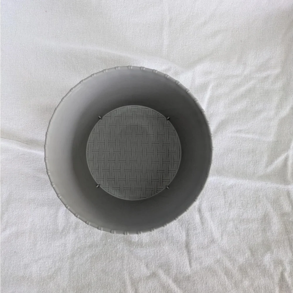 2pk 37oz Plastic Woven Baskets Gray - Bullseye's Playground NWT